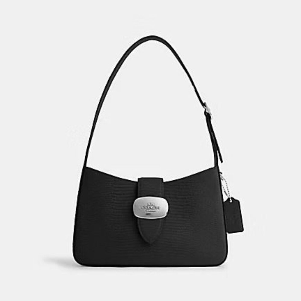 NWT Coach Eliza Shoulder Bag CR107 Black/Silver